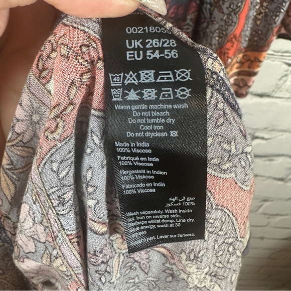 Aveology Floral Earth Angel Maxi Dress 22/24 Flare Sleeve Boho Southwestern - Picture 9 of 13